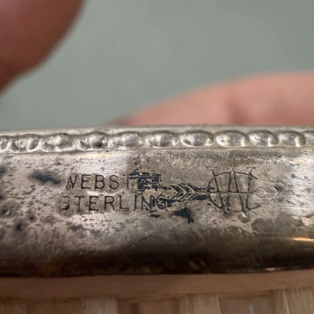 Webster Sterling Silver Brush Small Silver Vintage Grooming Hair Clothes Vanity